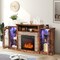 TV Stand with Electric Fireplace and 16 Color LED Lights 65 Inch